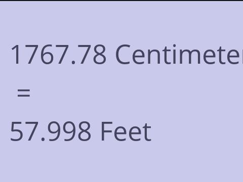 1767.78 CM TO FEET