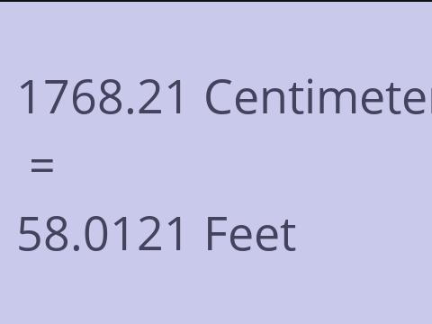 1768.21 CM TO FEET