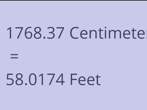 1768.37 CM TO FEET