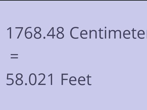 1768.48 CM TO FEET