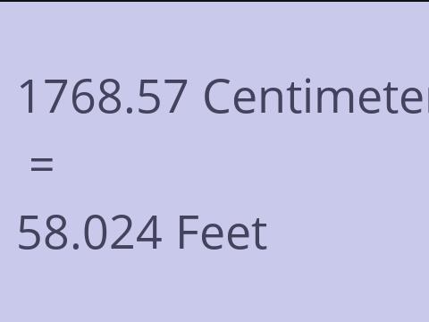 1768.57 CM TO FEET