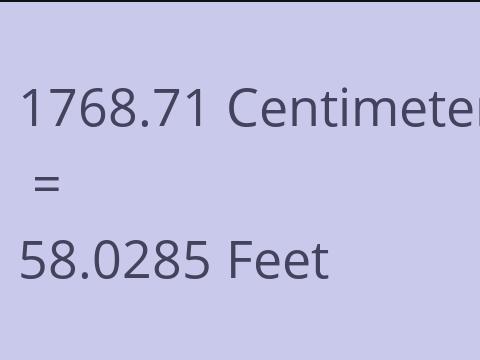 1768.71 CM TO FEET