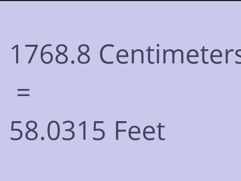 1768.8 CM TO FEET