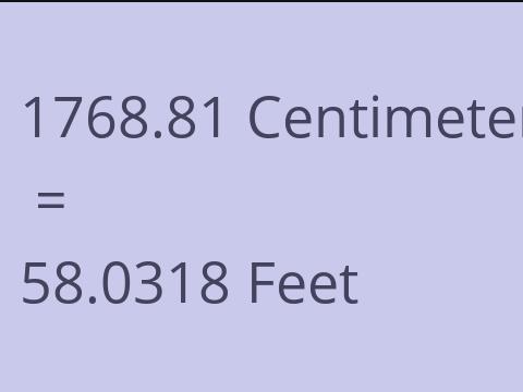 1768.81 CM TO FEET