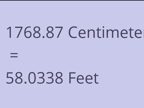 1768.87 CM TO FEET