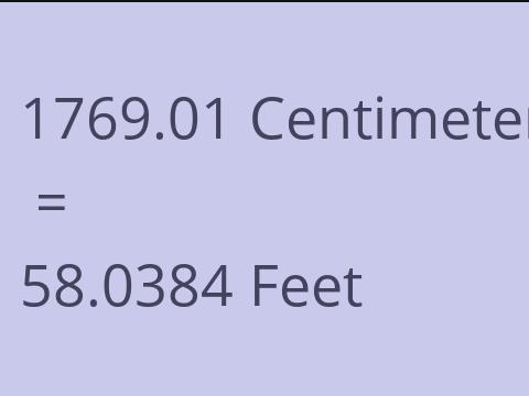 1769.01 CM TO FEET