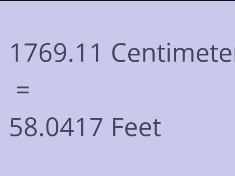 1769.11 CM TO FEET