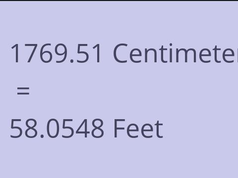 1769.51 CM TO FEET