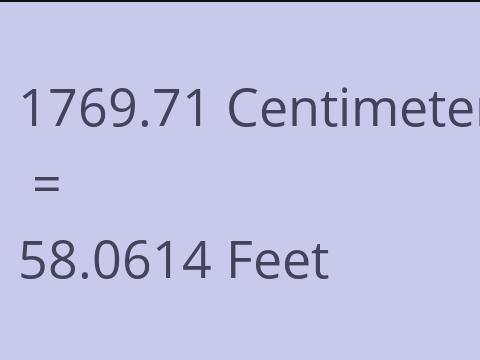 1769.71 CM TO FEET