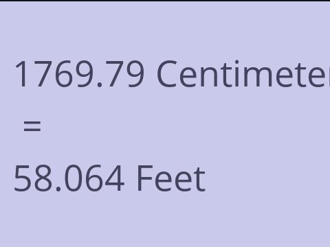 1769.79 CM TO FEET