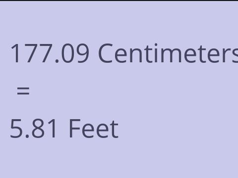 177.09 CM TO FEET