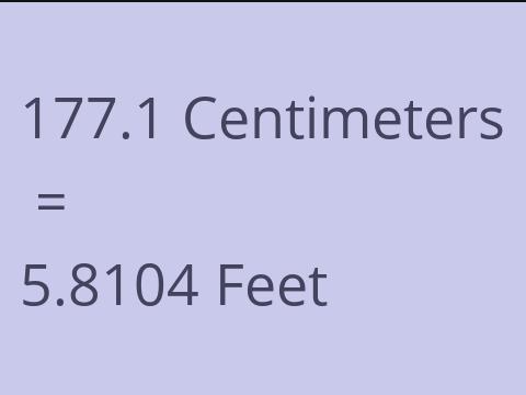 177.1 CM TO FEET