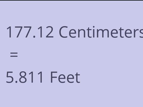 177.12 CM TO FEET