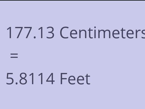 177.13 CM TO FEET