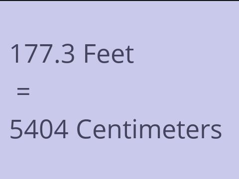 177.3 FEET TO CM