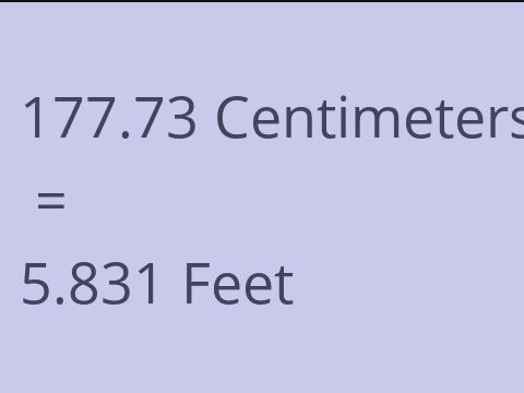 177.73 CM TO FEET