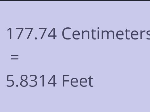 177.74 CM TO FEET