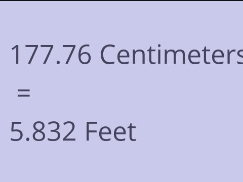 177.76 CM TO FEET