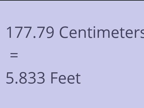 177.79 CM TO FEET