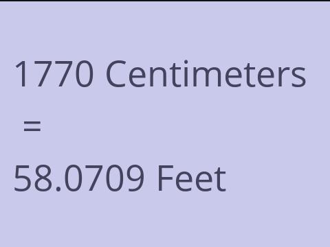 1770 CM TO FEET