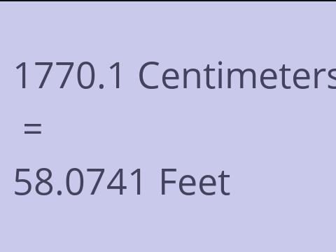 1770.1 CM TO FEET