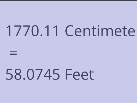 1770.11 CM TO FEET