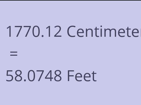 1770.12 CM TO FEET