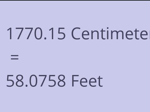 1770.15 CM TO FEET