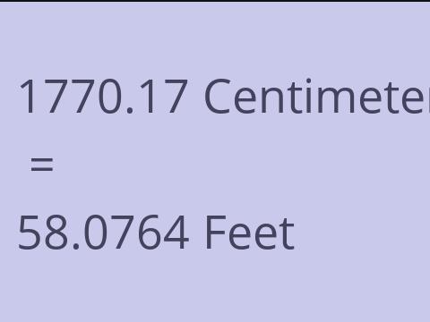 1770.17 CM TO FEET