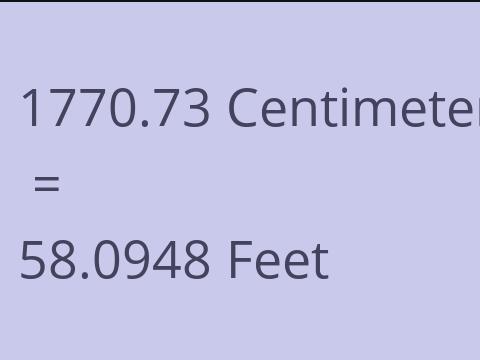 1770.73 CM TO FEET