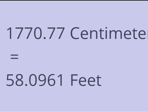 1770.77 CM TO FEET