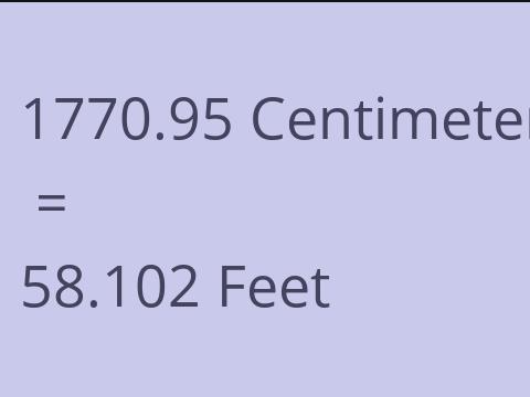 1770.95 CM TO FEET