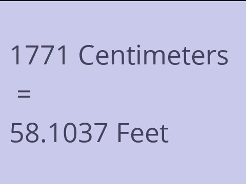 1771 CM TO FEET