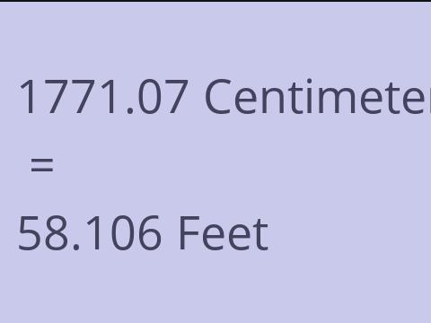 1771.07 CM TO FEET