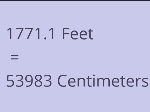 1771.1 FEET TO CM