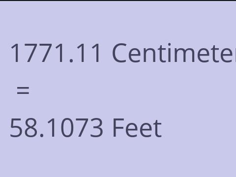 1771.11 CM TO FEET