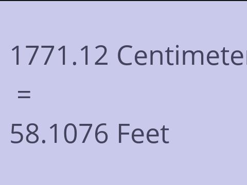 1771.12 CM TO FEET