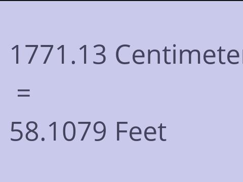 1771.13 CM TO FEET