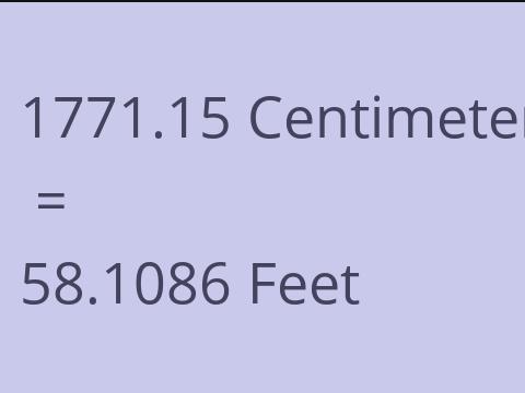 1771.15 CM TO FEET