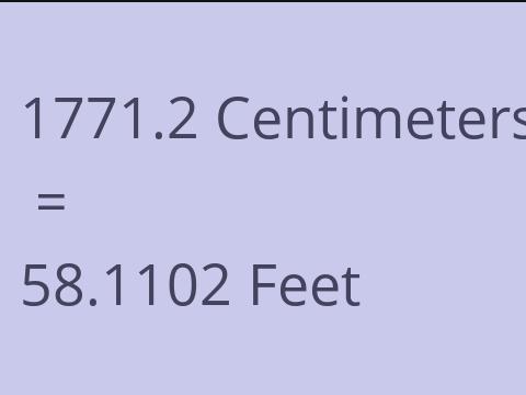 1771.2 CM TO FEET