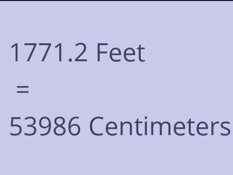 1771.2 FEET TO CM