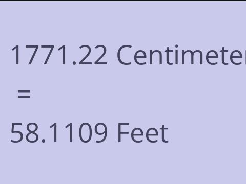 1771.22 CM TO FEET