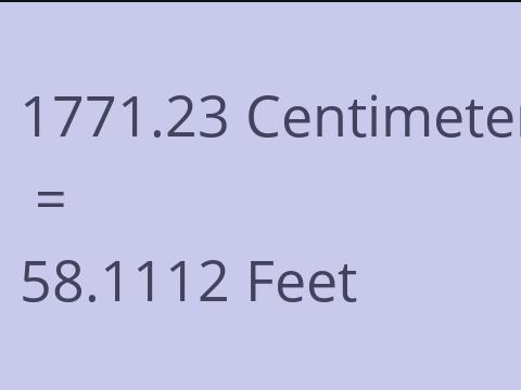 1771.23 CM TO FEET