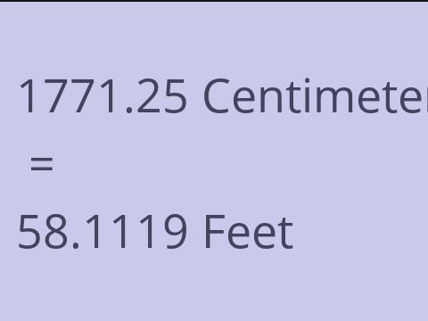 1771.25 CM TO FEET