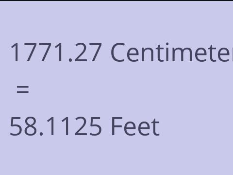 1771.27 CM TO FEET