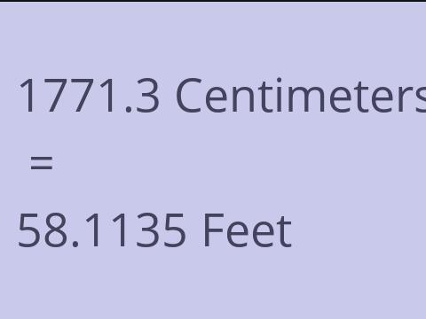 1771.3 CM TO FEET