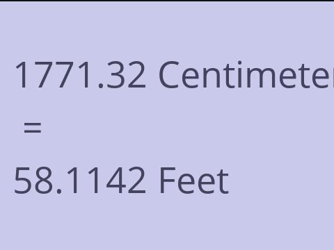 1771.32 CM TO FEET