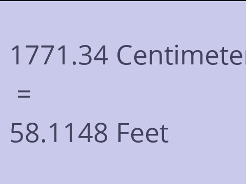 1771.34 CM TO FEET