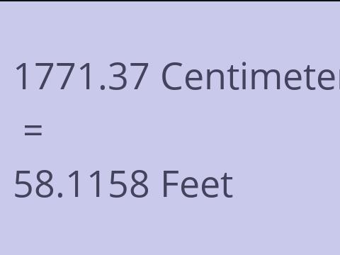 1771.37 CM TO FEET