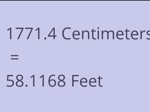 1771.4 CM TO FEET